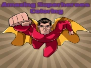 Amazing Superheroes Coloring Online Art Games on taptohit.com