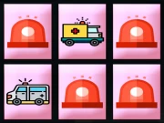 Ambulance Trucks Memory Online Puzzle Games on taptohit.com
