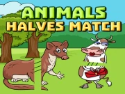 Animals Halves Match Online Puzzle Games on taptohit.com