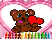 Animals Valentine Coloring Online Art Games on taptohit.com