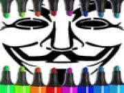 Anonymous Mask Coloring Online coloring Games on taptohit.com