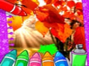 Autumn Coloring Game Online kids Games on taptohit.com