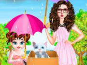 Baby Taylor Helping Kitten Online Care Games on taptohit.com