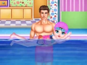 Baby Taylor Learn Swimming Online Care Games on taptohit.com