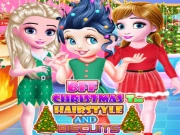 BFF Christmas Tree Hairstyle And Biscuits Online Cooking Games on taptohit.com
