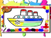 Boats Coloring Book Online Art Games on taptohit.com