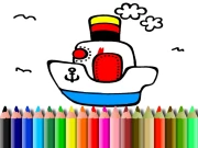 BTS Boat Coloring Online Art Games on taptohit.com