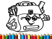 BTS School Bag Coloring Book Online Art Games on taptohit.com