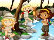 Camping Kids Jigsaw Online Puzzle Games on taptohit.com