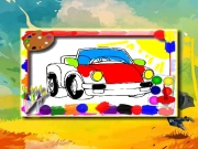 Cartoon Cars Coloring Book Online Art Games on taptohit.com