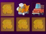 Cartoon Trucks Memory Online Puzzle Games on taptohit.com