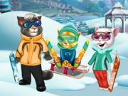 Cats Winter Fun Online Dress-up Games on taptohit.com