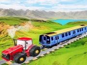 Chained Tractor Towing Train Game Online Racing & Driving Games on taptohit.com