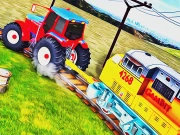 Chained Tractor Towing Train Simulator Online Simulation Games on taptohit.com