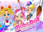 Chibi Doll Coloring & Dress Up Online Dress-up Games on taptohit.com