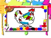 Chicken Coloring Book Online Art Games on taptohit.com