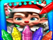 Christmas Elves Coloring Game Online kids Games on taptohit.com