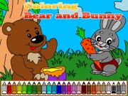 Coloring Bear and Bunny Online Casual Games on taptohit.com