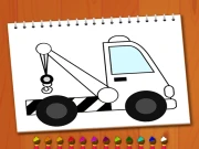 Coloring Book Excavator Trucks Online Art Games on taptohit.com