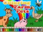 Coloring Farm Pets Online Art Games on taptohit.com