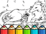 Coloring Pages Of Anime Wolves Online kids Games on taptohit.com