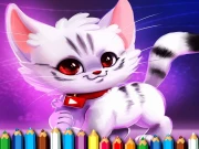 Cute Kitty Coloring Online Art Games on taptohit.com