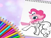 Cute Pony Coloring Book Online Dress-up Games on taptohit.com