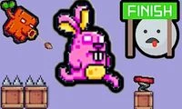 Cute Rabbit's Challenging Adventure Online Adventure Games on taptohit.com