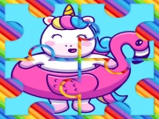 Cute Rainbow Unicorn Puzzles Online Puzzle Games on taptohit.com