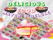 Delicious Food Match 3 Deluxe Online Match-3 Games on taptohit.com