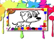 Dogs Coloring Book Online Art Games on taptohit.com