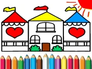 Doll House Coloring Book Online Art Games on taptohit.com