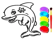 Dolphin Coloring Book Online Art Games on taptohit.com