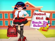 Dotted Girl Back To School Online Dress-up Games on taptohit.com