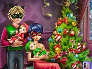 Dotted Girl Family Christmas Online Dress-up Games on taptohit.com