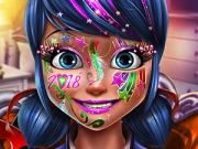 Dotted Girl New Year Makeup Online Dress-up Games on taptohit.com