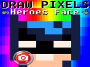 Draw Pixels Heroes Face Online Art Games on taptohit.com