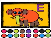 Easy Kids Coloring Letters Online Art Games on taptohit.com