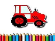 Easy Kids Coloring Tractor Online Art Games on taptohit.com