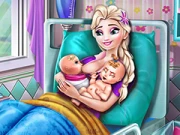 Elsa Mommy Twins Birth Online Dress-up Games on taptohit.com