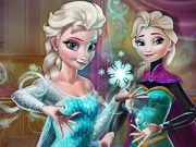 Elsa Secret Transform Online Dress-up Games on taptohit.com