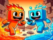 Fire and Water Blockman Online two-player Games on taptohit.com