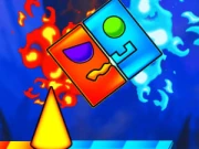 Fire And Water Geometry Dash Online Agility Games on taptohit.com