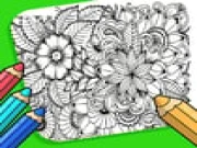 Flowers Coloring Game for Adults Online drawing Games on taptohit.com