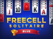 Freecell Solitaire Blue Online Cards Games on taptohit.com