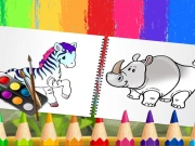 Funny Animals Coloring Book Online Art Games on taptohit.com