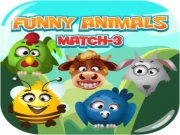 Funny Animals Match 3 Online Match-3 Games on taptohit.com