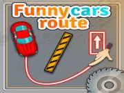 Funny Cars Route Online Art Games on taptohit.com