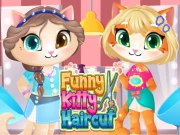 Funny Kitty Haircut Online kids Games on taptohit.com