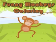Funny Monkeys Coloring Online Art Games on taptohit.com